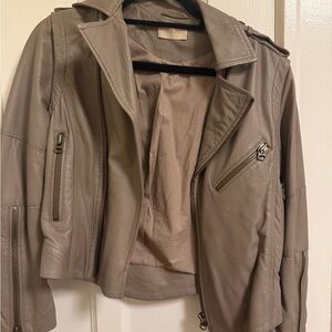 ZADIG & VOLTAIRE Women's Taupe Leather Jacket